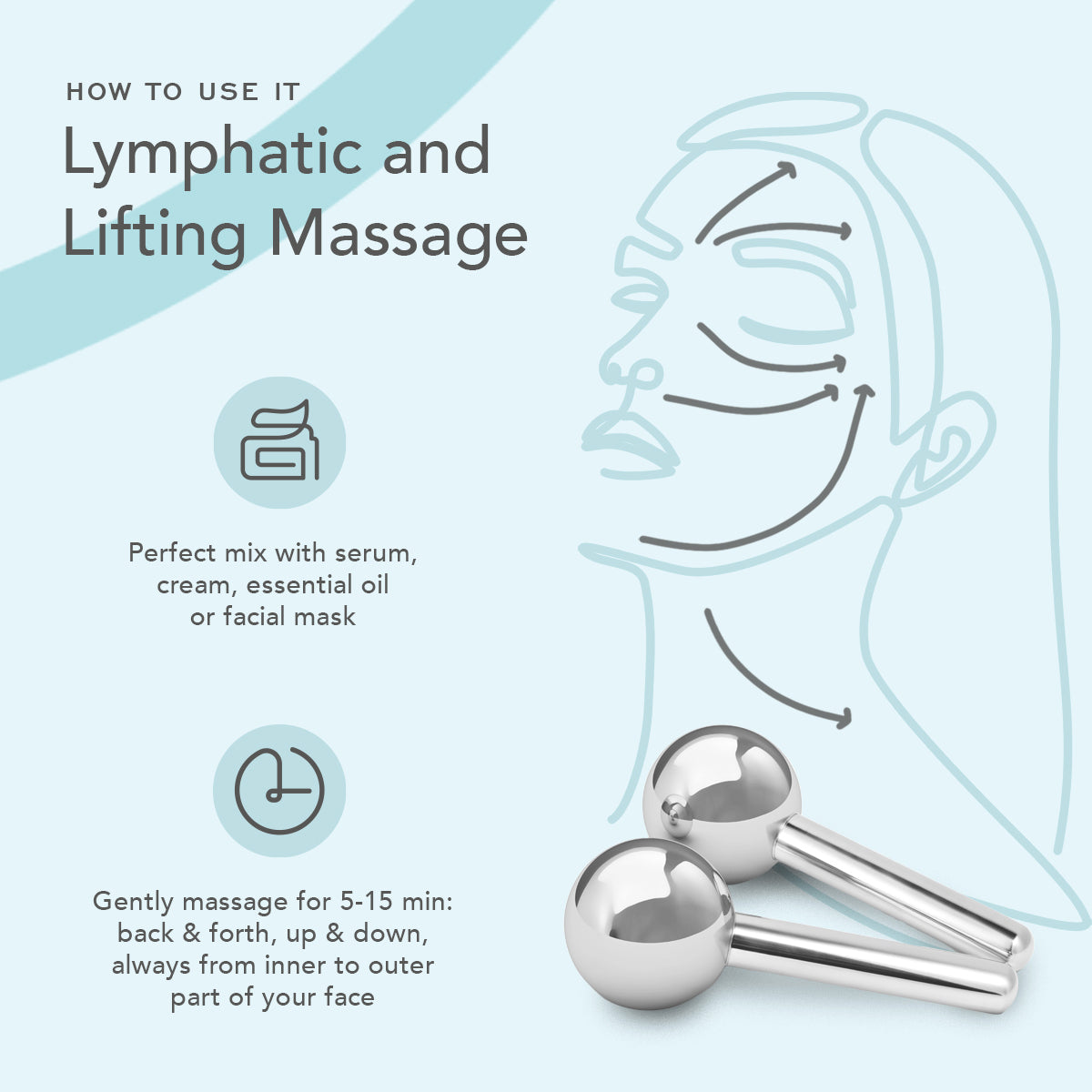 Hanaemi Stainless Steel Ice Globes Massager