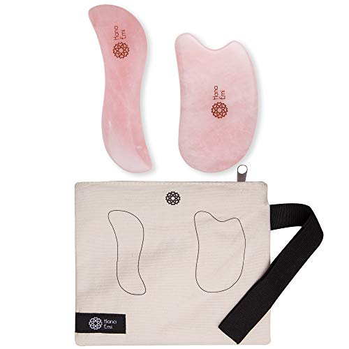 rose quartz gua sha tool Heart & Wave