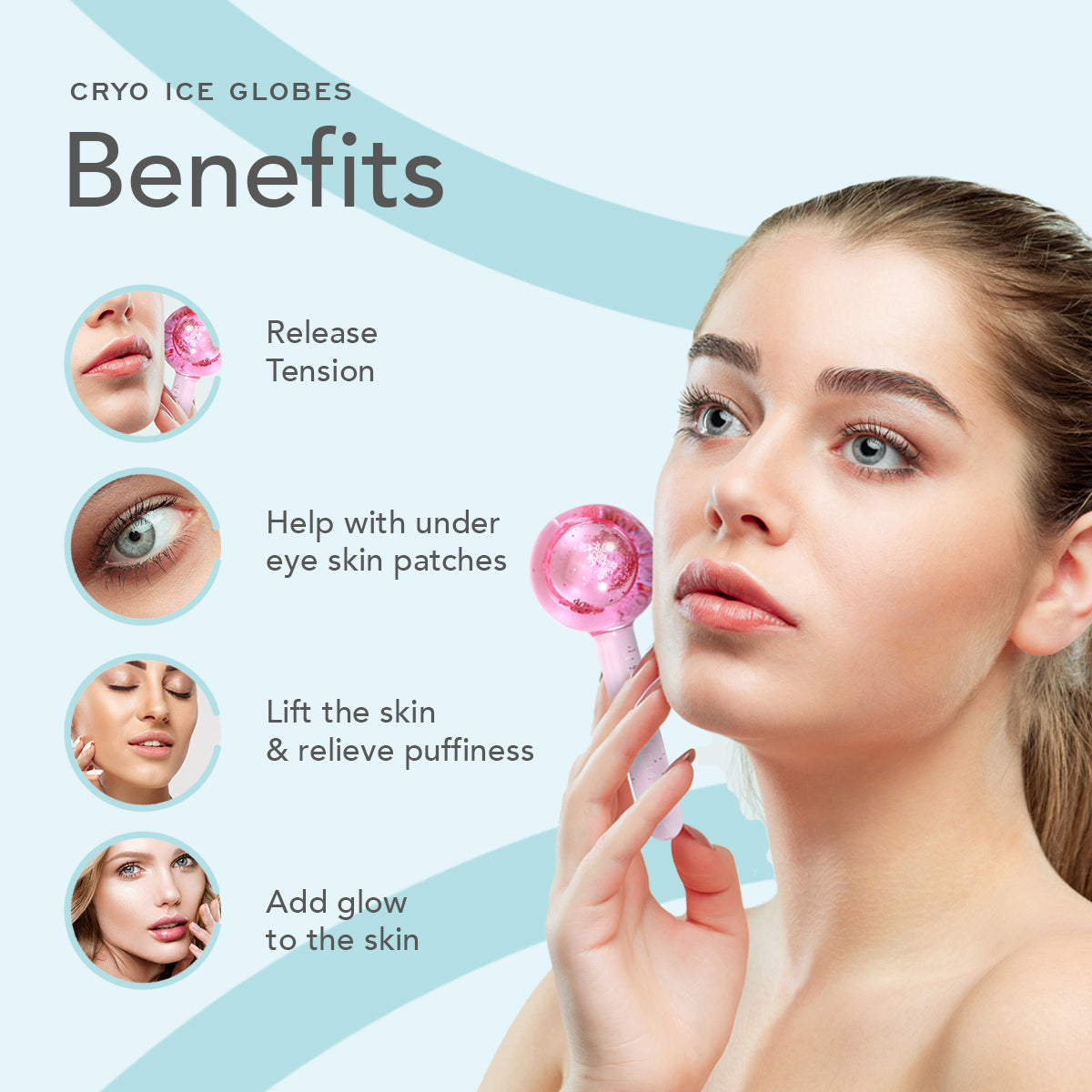 benefits of Glass Ice Globes Massager For Facials
