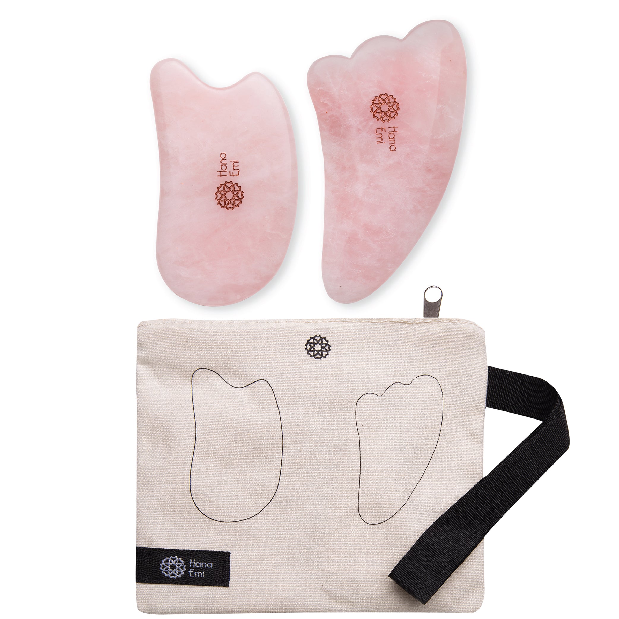 2 Gua Sha Rose Quartz Tools – Rose Quartz Gua Sha Stone by Hana Emi